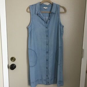 J Jill Denim Sleeveless Dress